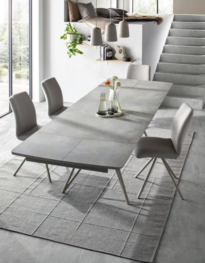 Esstisch Sedana - ausziehbar, LB ca. 200x100 cm, HPL, Grau