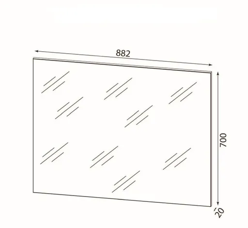 Spiegel - LB ca. 88x70 cm
