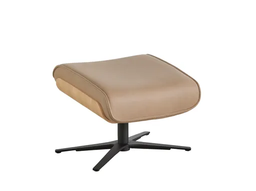 Hocker Perano - Wildeiche hell, Leder, Beige