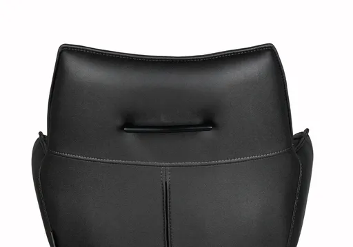 Barhocker MAKANA - drehbar, höhenverstellbar, Stoff, Schwarz