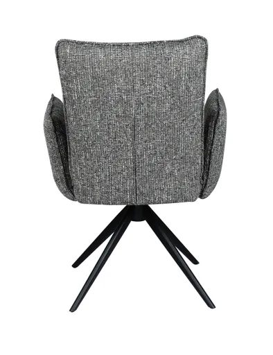 Armlehnstuhl MARCIA - drehbar, Stoff, Grau