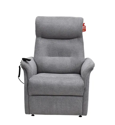 TV-Sessel MARCIO - Aufstehhilfe, Relaxfunktion, Stoff, Hellgrau