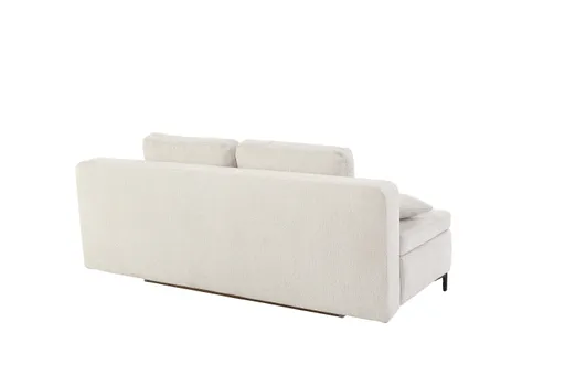 Sofa JEREMO - 2-Sitzer inkl. Schlaffunktion und Armlehnen verstellbar, Stoff, Beige