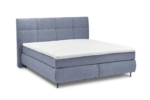  Boxspringbett ALICA- Liegefläche ca. 180x200 cm, Stoff, Hellblau	