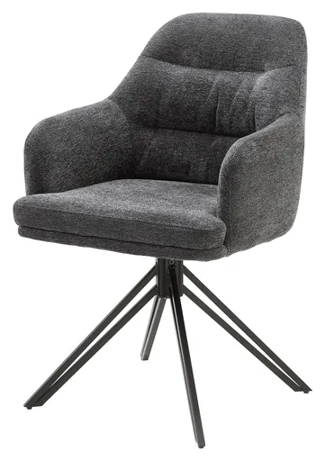 Armlehnstuhl - drehbar, Stoff, Anthrazit