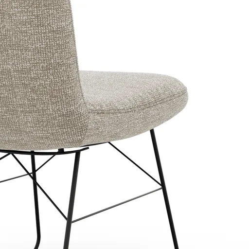 Stuhl Kamari - Stoff, Graubeige