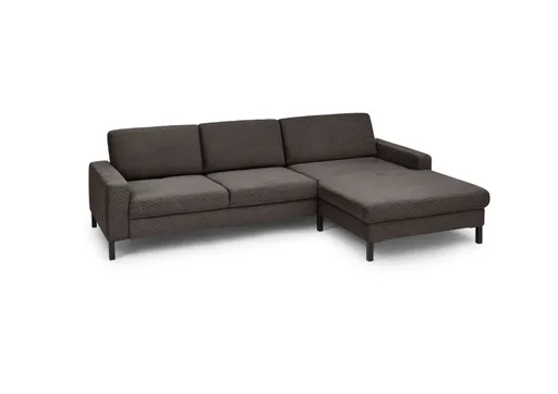  Ecksofa CALM MOVE 2.0 - 2,5-Sitzer mit Longchair rechts, Feincord, Mocca
