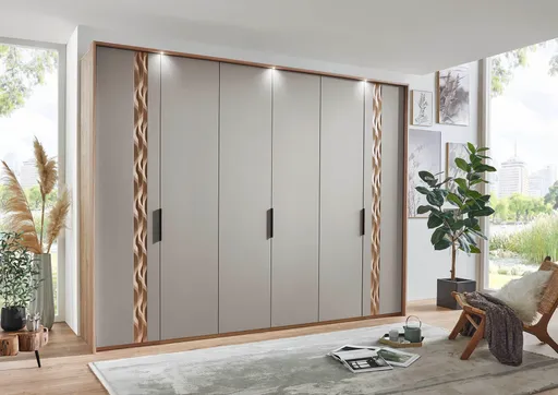 Schlafzimmer - Balkaneiche, Lack, Taupe