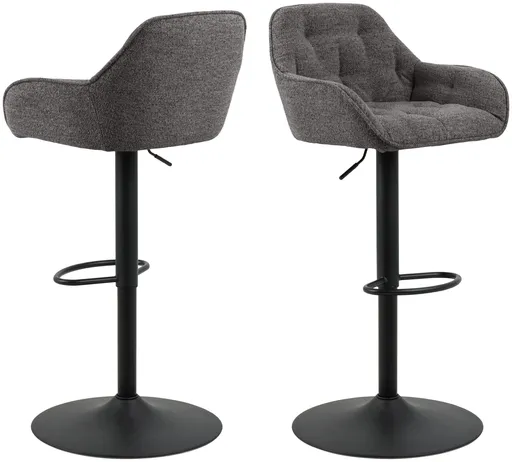 Barhocker ALISHA - Stoff, Anthrazit