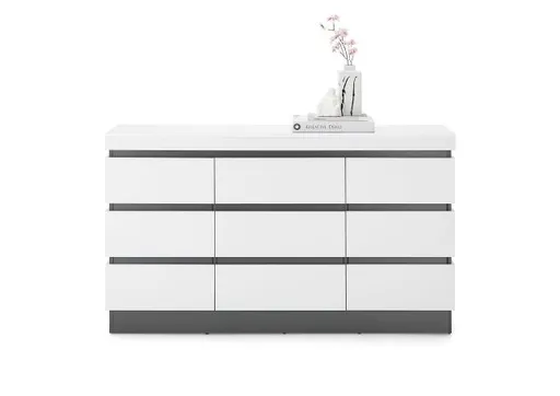 Sideboard - Alpinweiß, Anthrazit