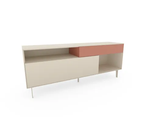 Sideboard Colore - B ca. 180 cm, Lack, Kaschmir