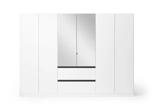 Drehtürenschrank RASA- B ca. 91 cm, Weiß
