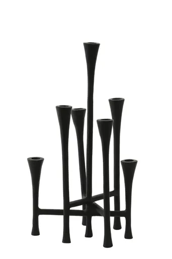 Kerzenhalter - LBH ca. 26x23x45 cm, Schwarz