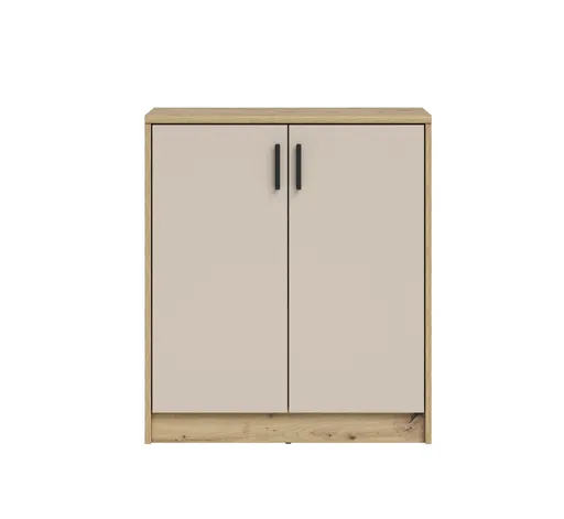 Kommode - B ca. 74 cm, Artisan Eiche Nachbildung, Kaschmir