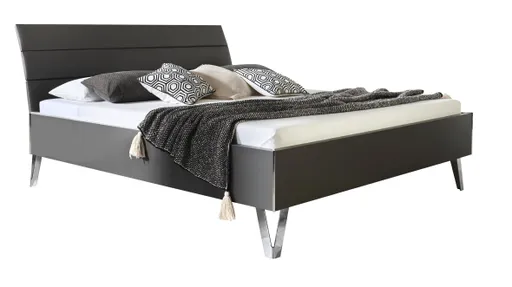 Bett - Liegefläche ca.180x200 cm, Kunstlederkopfteil, Graphit