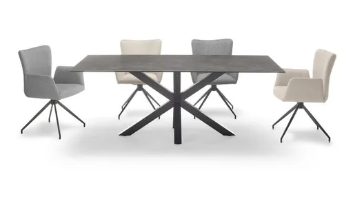 Esstisch ABBIGAIL - LB ca. 200x100 cm, Schwarz