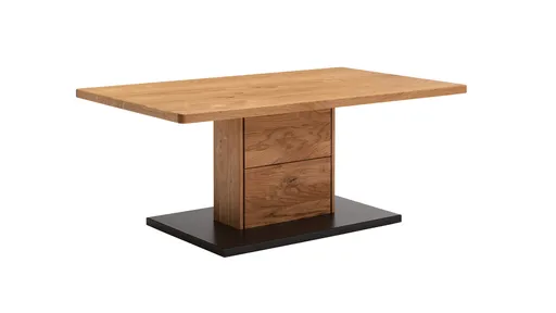 Couchtisch Fibra - LBH 110x65x45 cm, Asteiche massiv