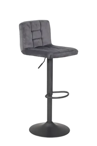 Barhocker - höhenverstellbar, Stoff, Grau