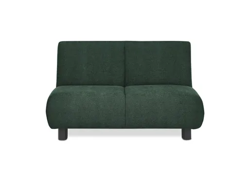 Faltsofa EBBY - 2-Sitzer ohne Armlehne, 140 cm inkl. Schlaffunktion/Relaxfunktion, Stoff, Dunkelgrün