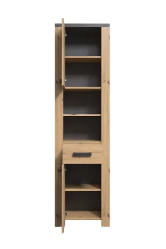 Hochschrank - B ca. 53 cm, Eiche Dekor