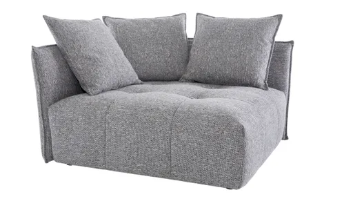 Ecksofa Palazzina - Ecke, Stoff, Graubeige