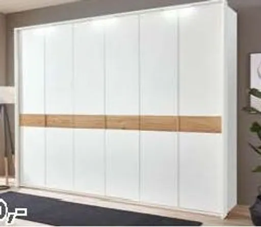 Drehtürenschrank -  B. ca. 279,4 cm, Weiß, Lack