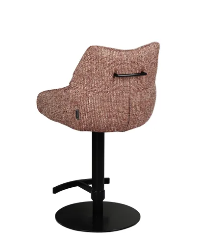 Barhocker MATTEA - drehbar, höhenverstellbar, Stoff, Bordeaux