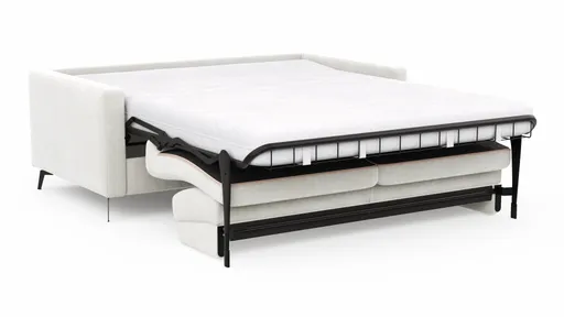 Schlafsofa Laredo - 2,5-Sitzer inkl. Schlaffunktion, Stoff, Offwhite