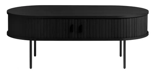 Couchtisch - LB ca. 120x60 cm, Eiche Furnier, Schwarz