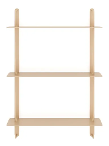 Wandregal Dagny - BHT ca. 60x85x18 cm, Metall, Beige