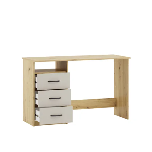 Schreibtisch - LB ca. 123x50 cm, Eiche Dekor, Kaschmir