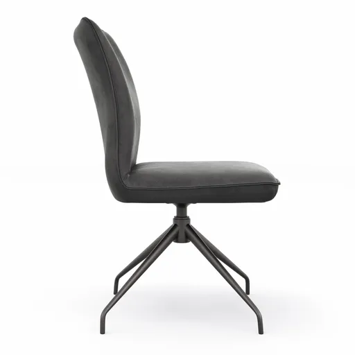 Stuhl Calyra - drehbar, Stoff, Anthrazit