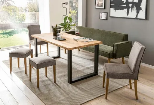 Stuhl - Stoff, Taupe/Grau