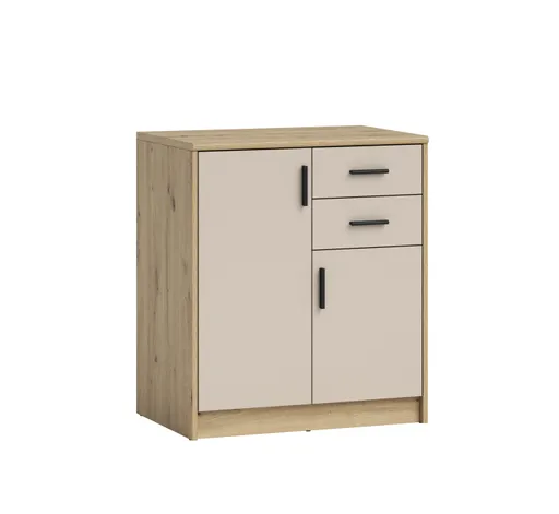 Kommode - B ca. 74 cm, Artisan Eiche Nachbildung, Kaschmir