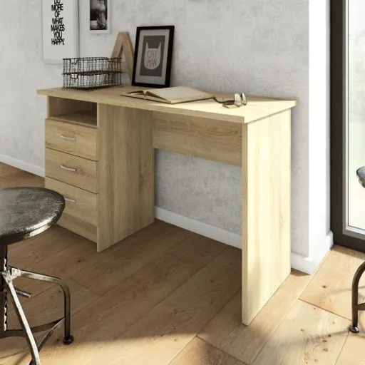Schreibtisch - LB ca. 120x48 cm, Eiche Struktur Nachbildung