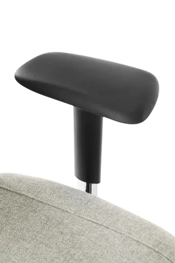 Chefsessel - mit Ergo-Rückenpolsterung und 3D-Armlehnen, Stoff, Schwarz