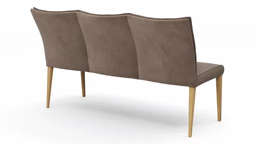 Polsterbank Florea - Breite ca. 155 cm, Stoff, Dunkelbraun