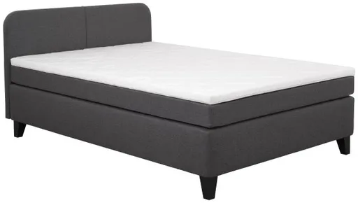 Boxspringbett- Liegefläche ca. 140x200 cm, Stoff, Anthrazit