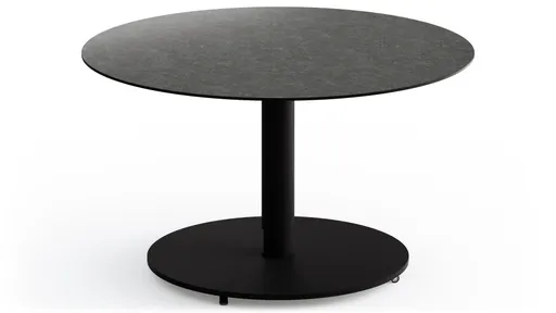 Couchtisch Camas - LBH ca. 75x75x42 cm, Keramik, Schwarz