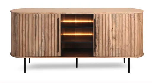 Sideboard - mit Beleuchtung, B ca. 175 cm, Akazie massiv