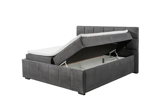 Boxbett - Liegefläche ca. 180x200 cm, Stoff, Anthrazit