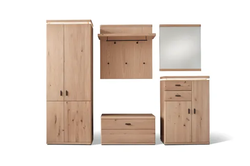Garderobe - Balkeneiche teilmassiv