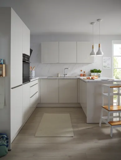 U-Küche 51.160 GL 1 525, weiß