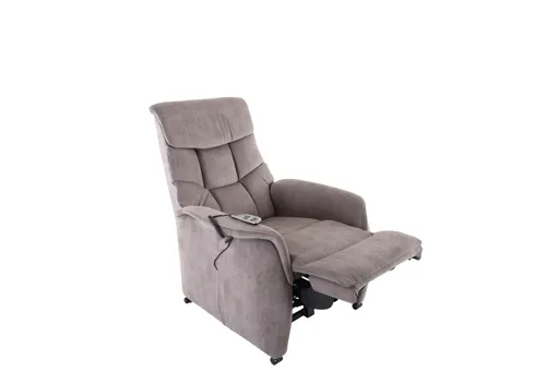 TV-Sessel - Aufstehhilfe, Relaxfunktion, Kopfteilverstellung, Stoff, Grau