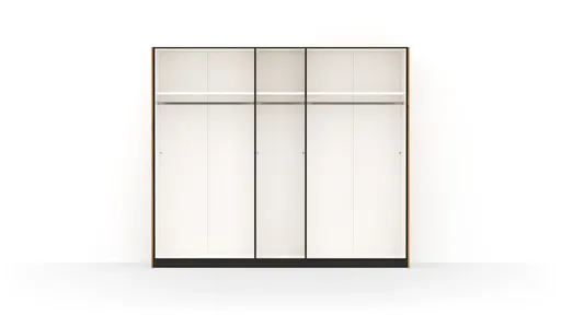 Drehtürenschrank Colorado - B ca. 256 cm, Wildeichefurnier natur