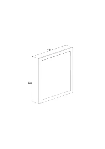 Spiegel - LB ca. 78x78 cm, Artisan Eiche Nachbildung