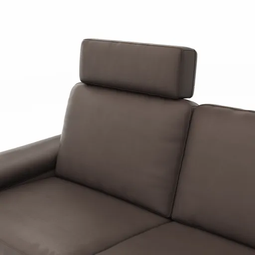 Ecksofa Enna - 3-Sitzer mit Ecke rechts inkl. motorischer Relaxfunktion, Leder, Mocca