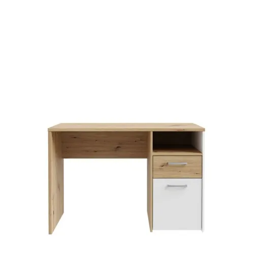 Schreibtisch FILIPO- LB ca. 110x60 cm, Eiche Dekor, Weiß