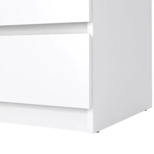 Kommode - B ca. 77 cm, Weiß Hochglanz