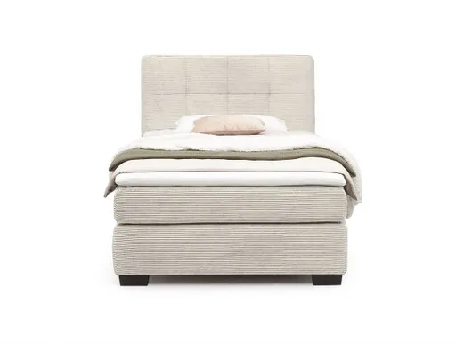 Boxspringbett JILA- Ligefläche ca. 120x200 cm, Stoff, Beige